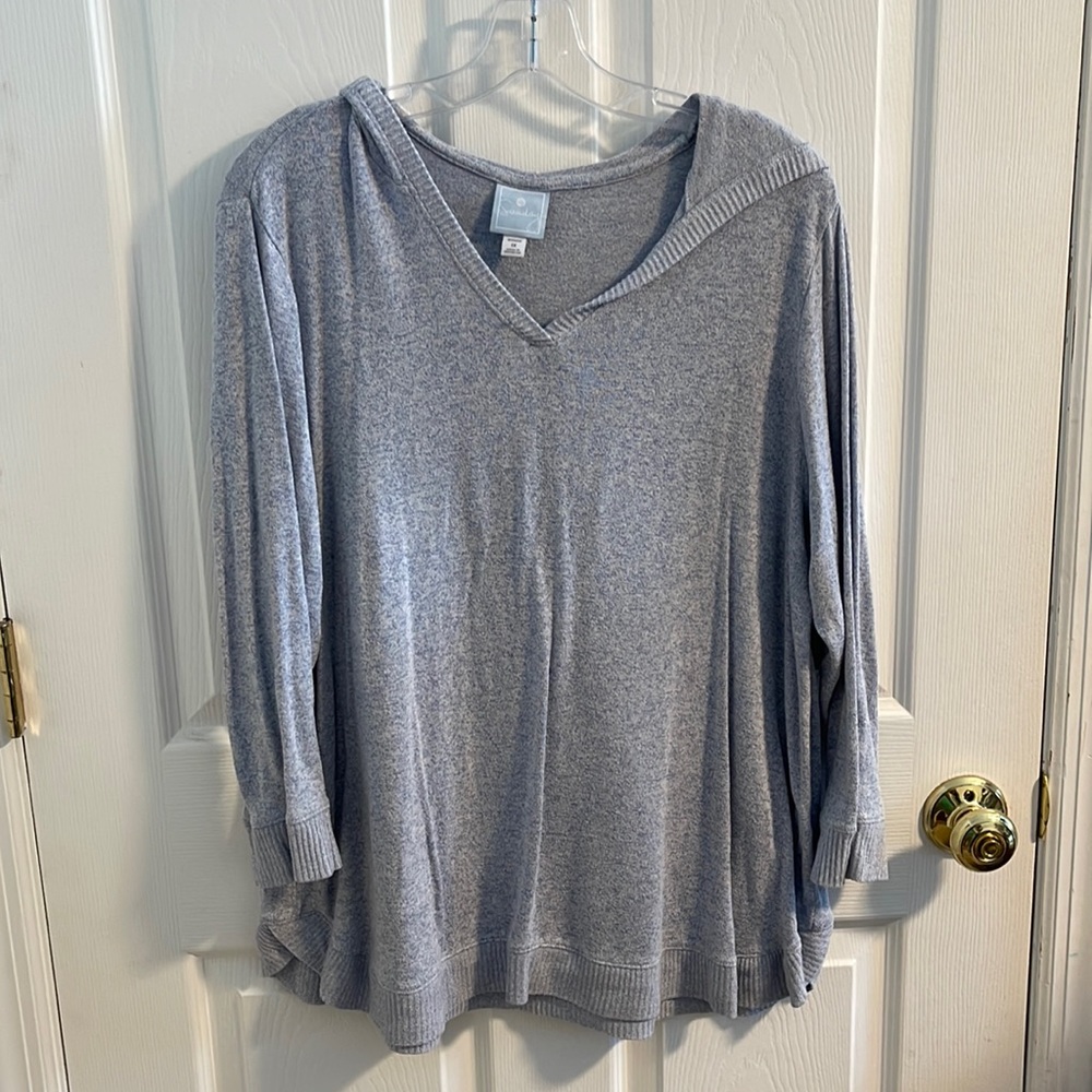 Light Blue 1x Db Sunday Lightweight check hoodie